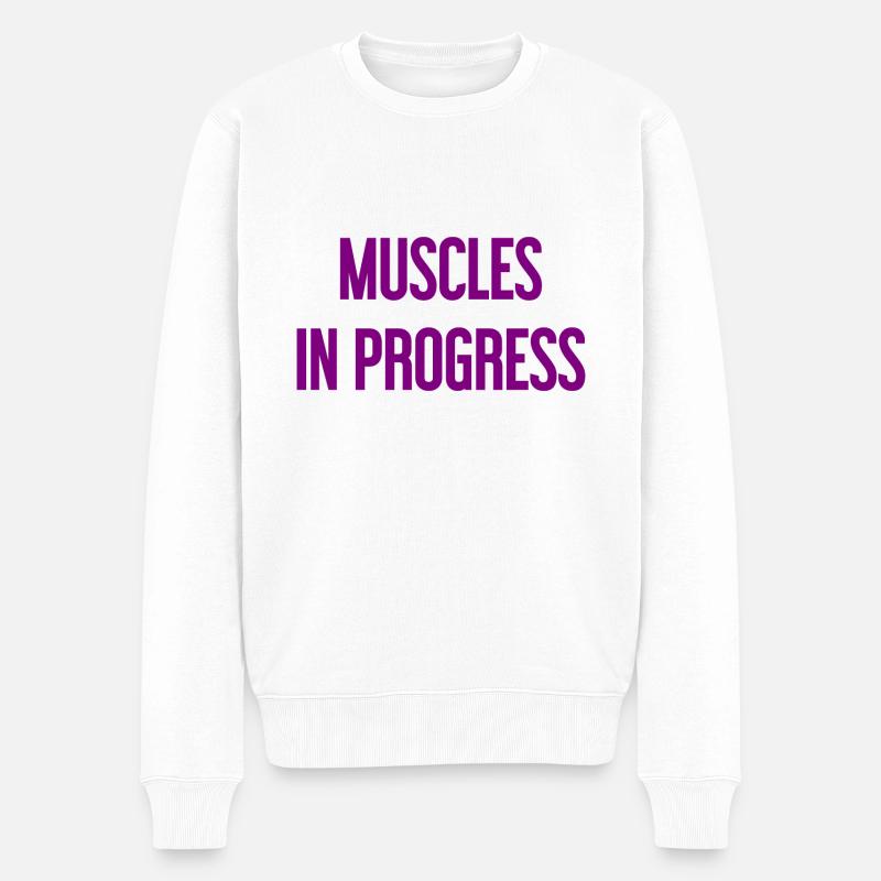 Muscles en progression - Pull Premium bio Homme - blanc