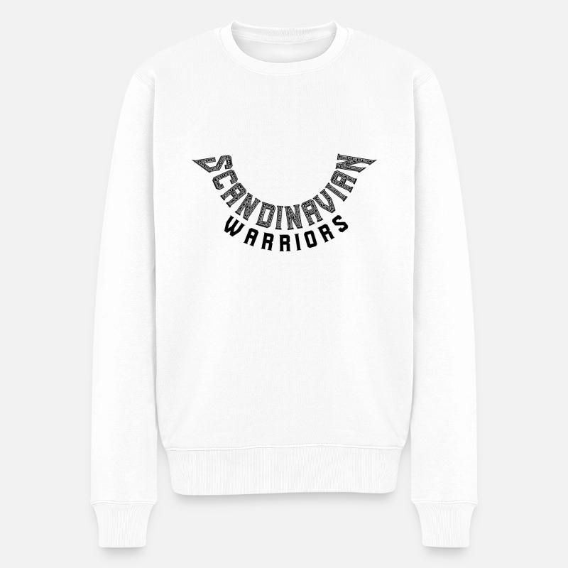 Scandinavian Warriors - Männer Premium Bio Pullover - Weiß