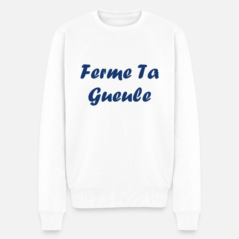 ferme ta gueule - Pull Premium bio Homme - blanc