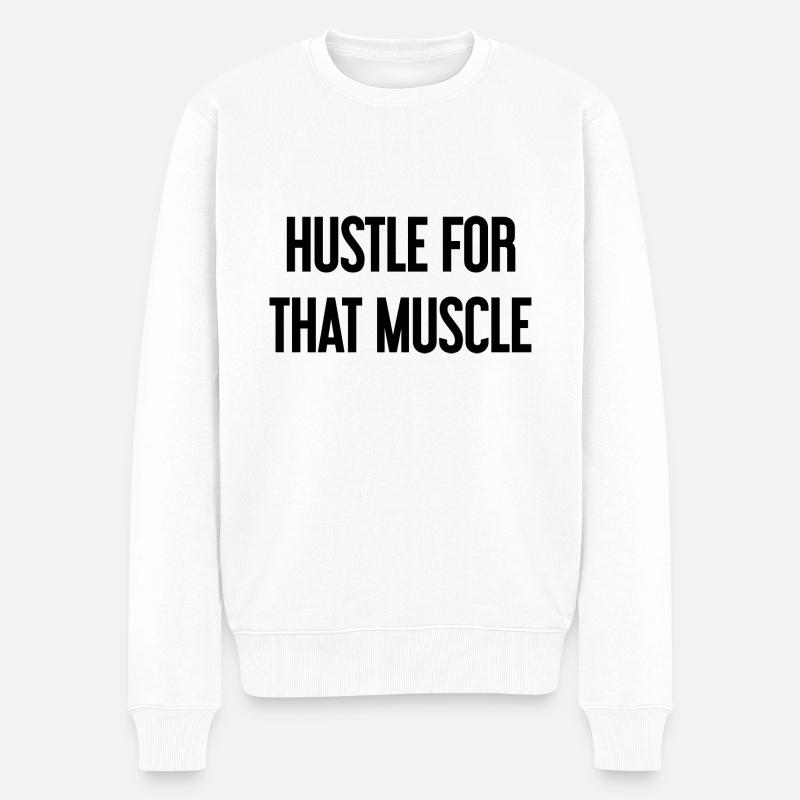 Se démener pour ce muscle - Pull Premium bio Homme - blanc