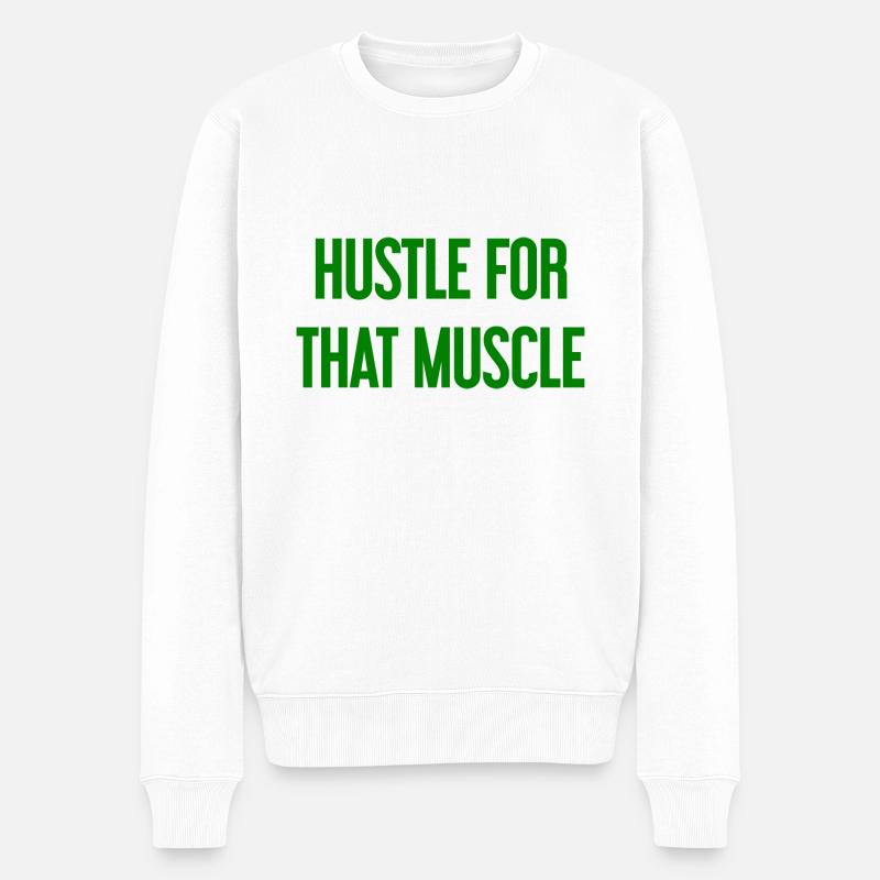 Se démener pour ce muscle - Pull Premium bio Homme - blanc