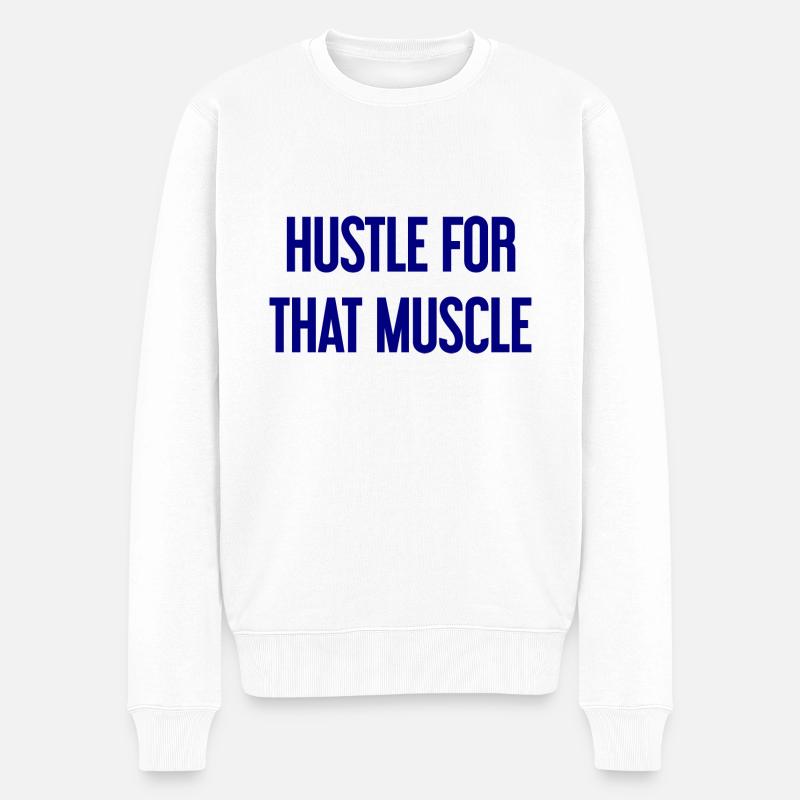 Se démener pour ce muscle - Pull Premium bio Homme - blanc