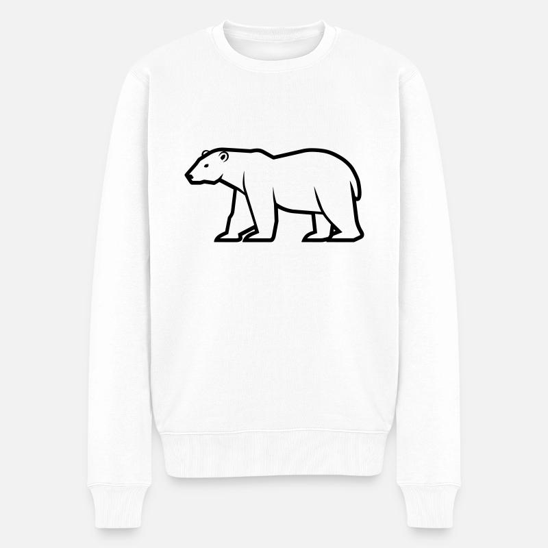Ours polaire - Pull Premium bio Homme - blanc