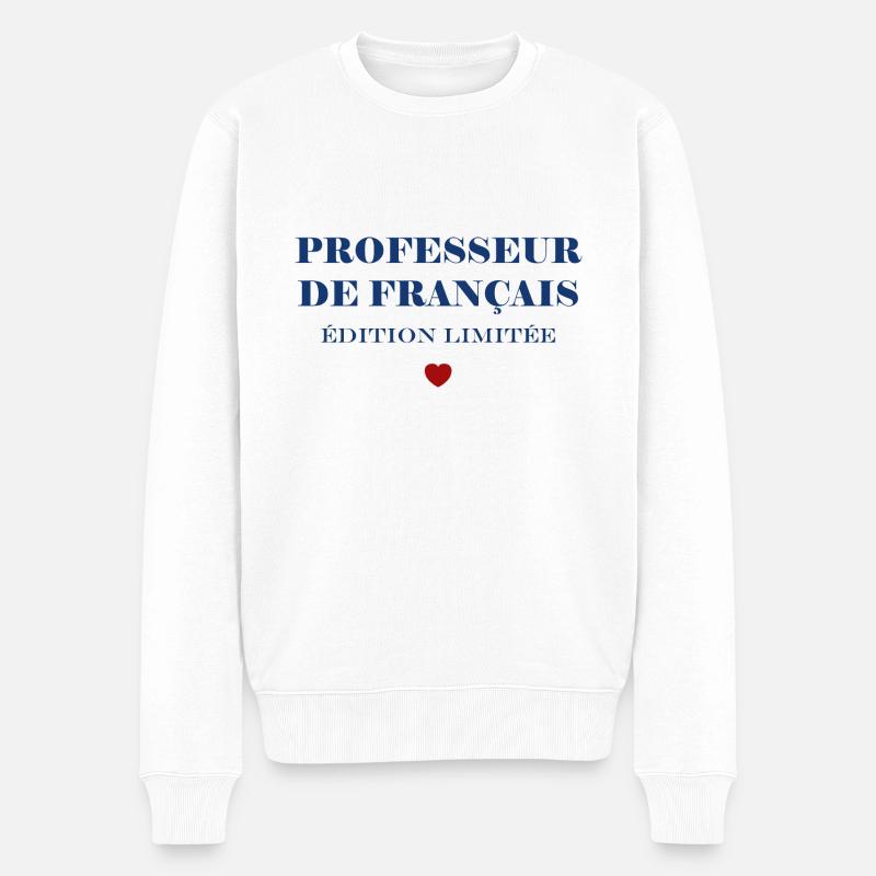 Professeur de français - Pull Premium bio Homme - blanc