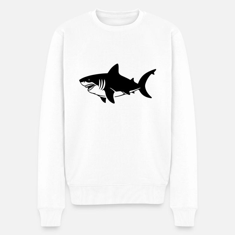 Requin - Pull Premium bio Homme - blanc