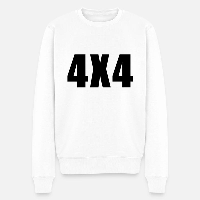 4x4 - Männer Premium Bio Pullover - Weiß