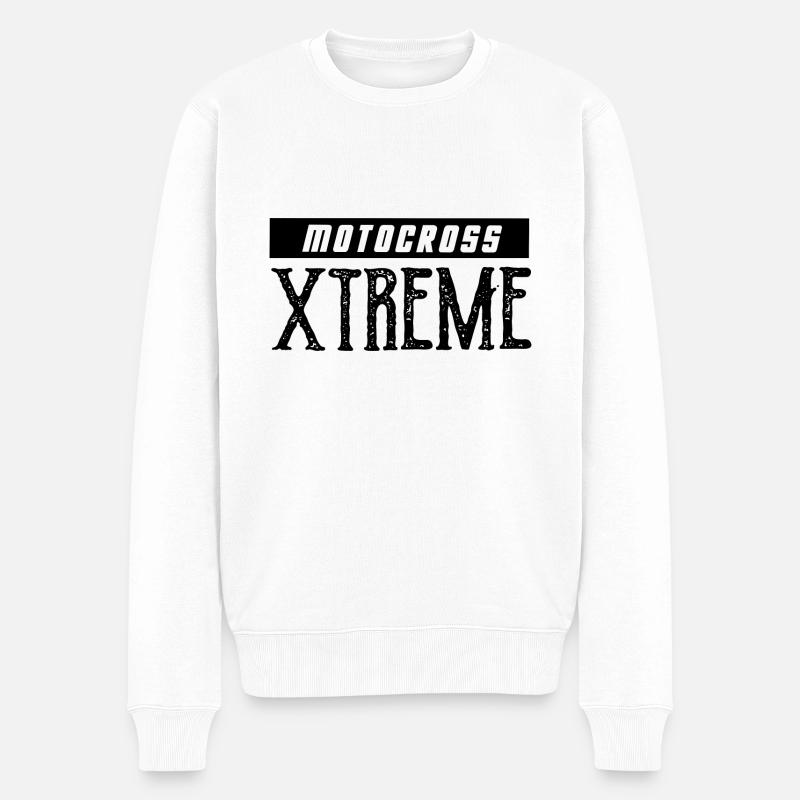 Motocross Xtreme - Pull Premium bio Homme - blanc