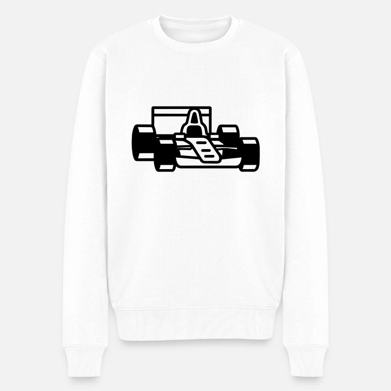 F1 Voiture de course - Pull Premium bio Homme - blanc