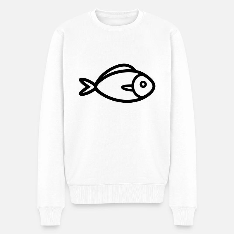 Poisson - Pull Premium bio Homme - blanc