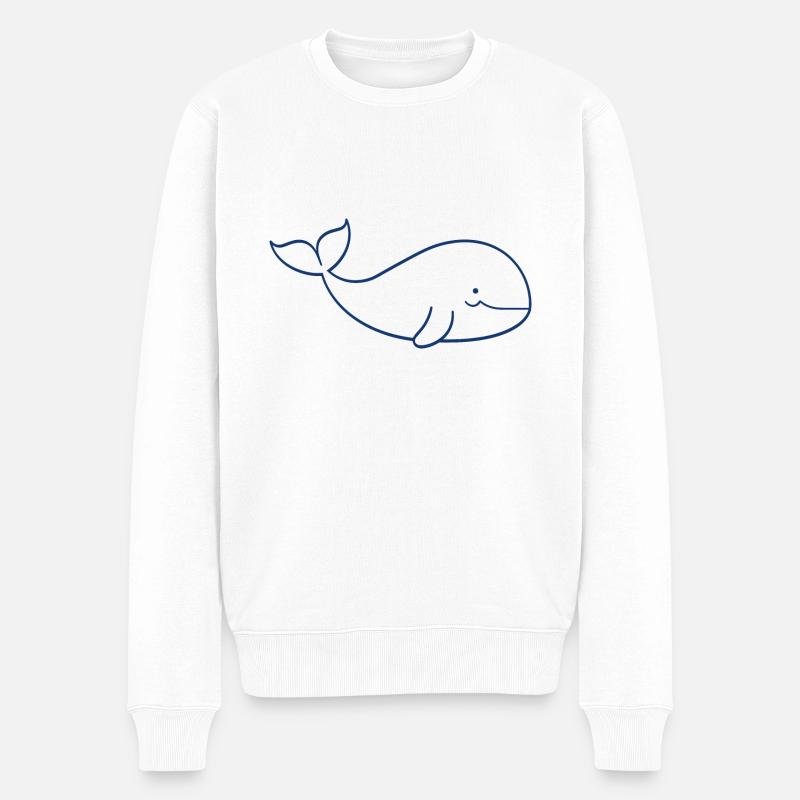 Baby-Wal - Männer Premium Bio Pullover - Weiß