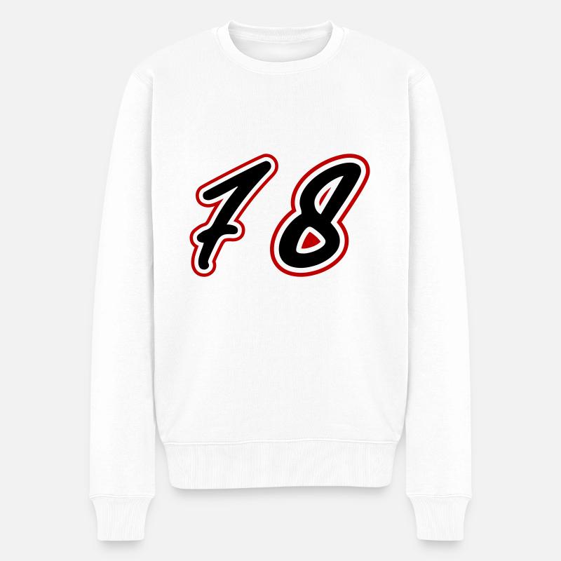 78 Symbole numérique - Pull Premium bio Homme - blanc