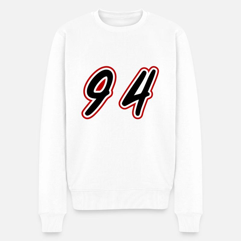94 Symbole numérique - Pull Premium bio Homme - blanc
