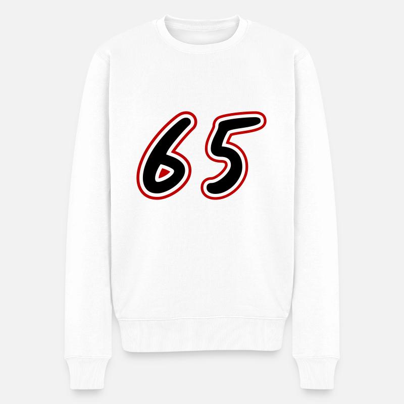 65 Symbole numérique - Pull Premium bio Homme - blanc