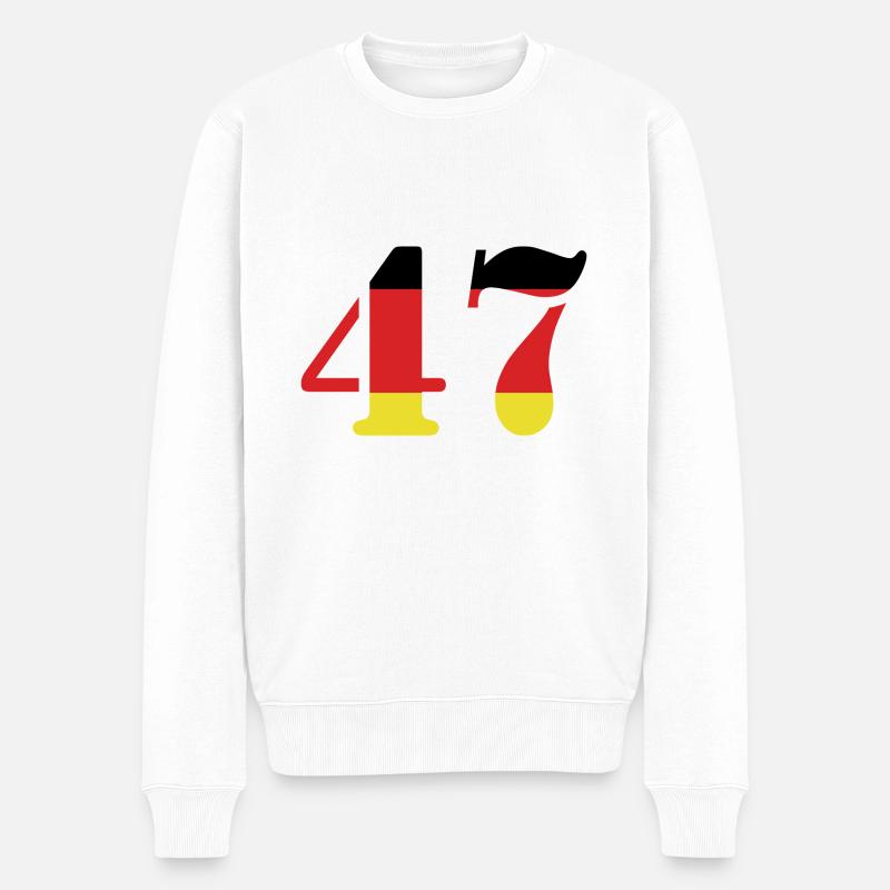 47 Numéro Jersey Allemagne - Pull Premium bio Homme - blanc