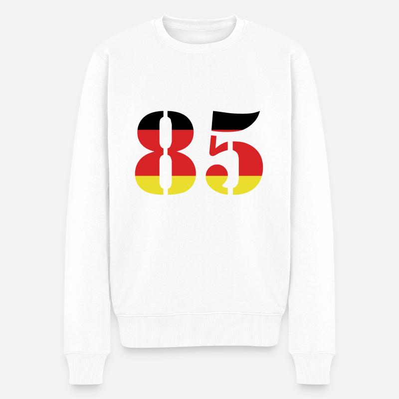 85 Numéro Jersey Allemagne - Pull Premium bio Homme - blanc