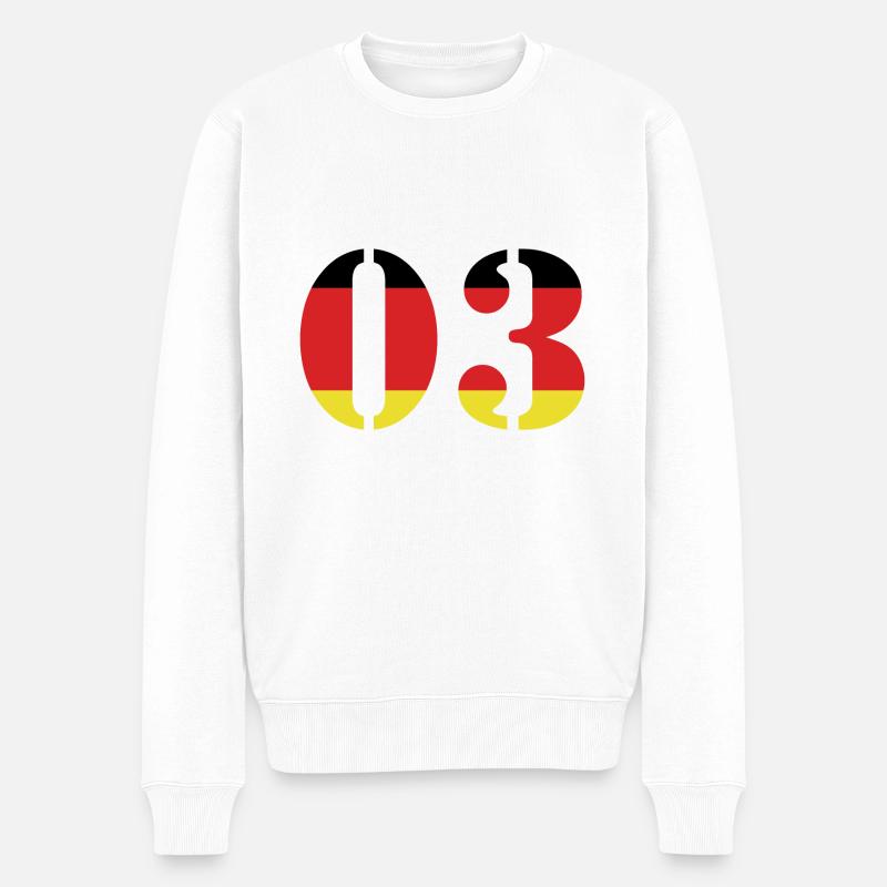 3 Numéro Jersey Allemagne - Pull Premium bio Homme - blanc