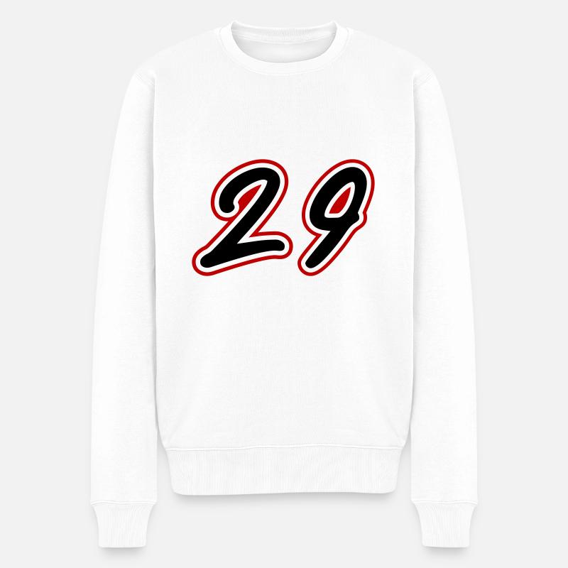 29 Symbole numérique - Pull Premium bio Homme - blanc