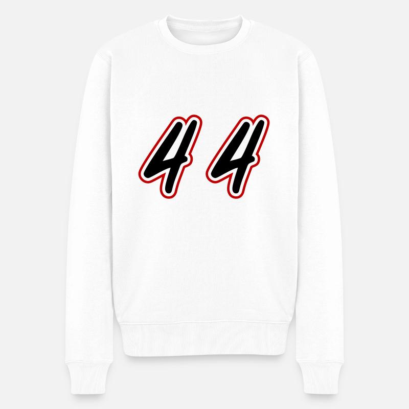 44 Symbole numérique - Pull Premium bio Homme - blanc