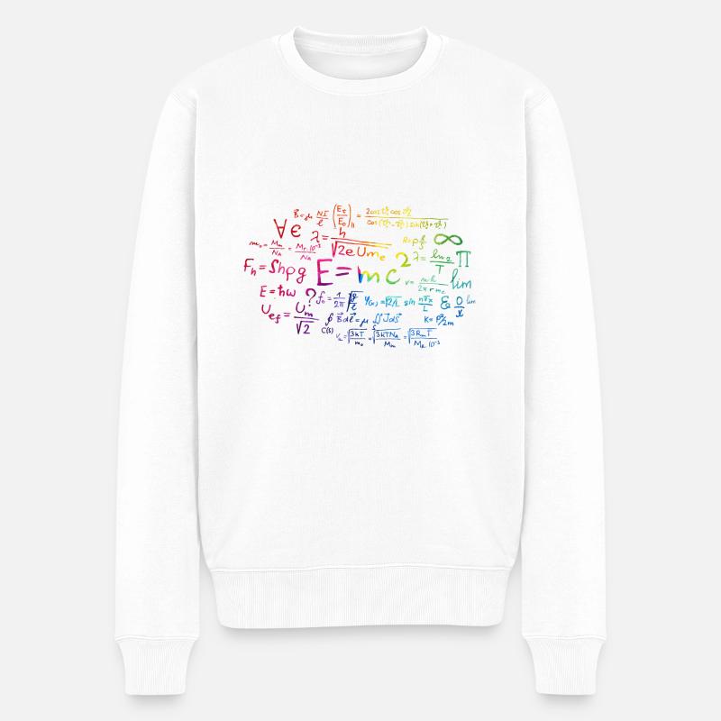 mathe nerd - Männer Premium Bio Pullover - Weiß