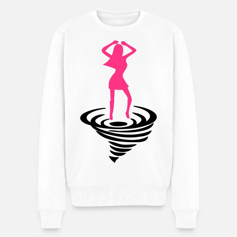 Femme danse sur tornado - Pull Premium bio Homme - blanc