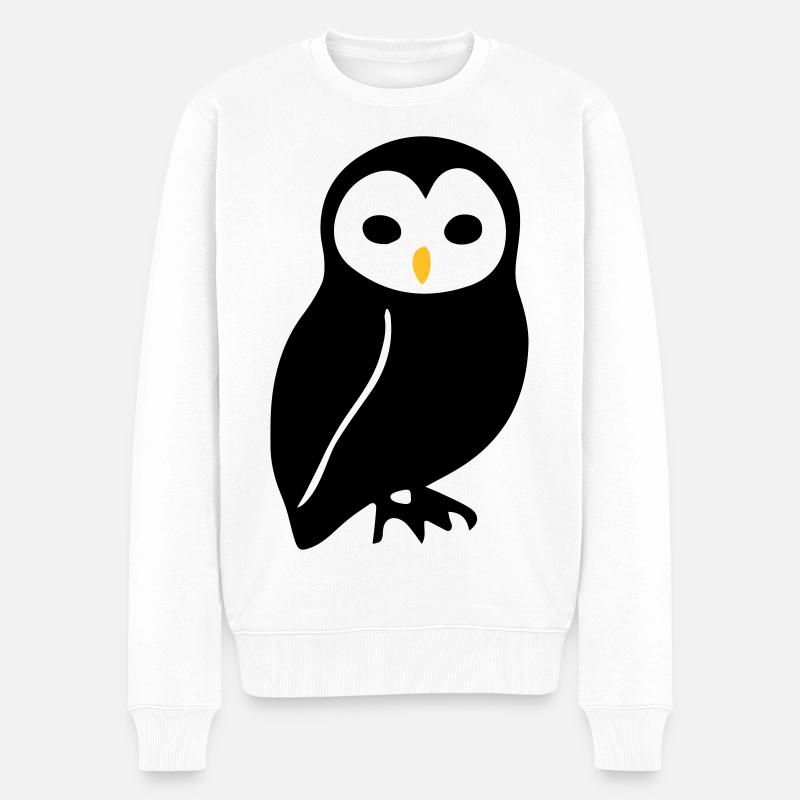 Hibou - Pull Premium bio Homme - blanc