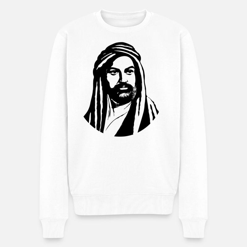 Hz. Ali – Expression et spiritualité" - Pull Premium bio Homme - blanc