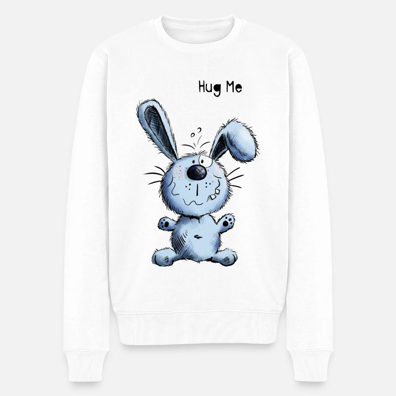 Hug Me Bunny - Pull Premium bio Homme - blanc