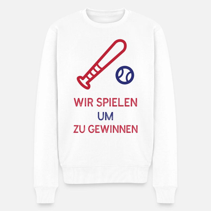 Spielen Um Zu Gewinnen - Männer Premium Bio Pullover - Weiß