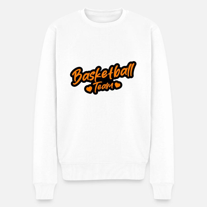 Équipe de basket-ball - Pull Premium bio Homme - blanc