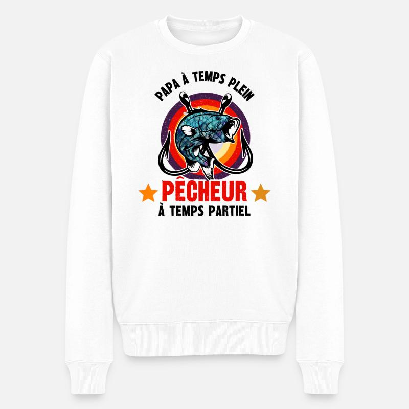 papa à temps plein - Pull Premium bio Homme - blanc