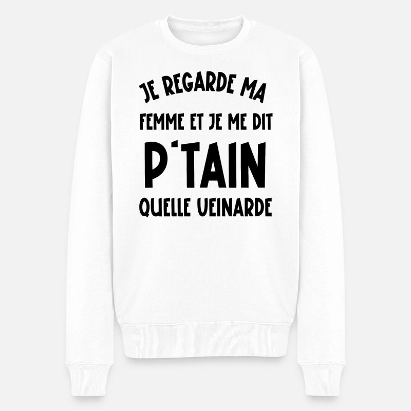 quelle veinarde - Pull Premium bio Homme - blanc