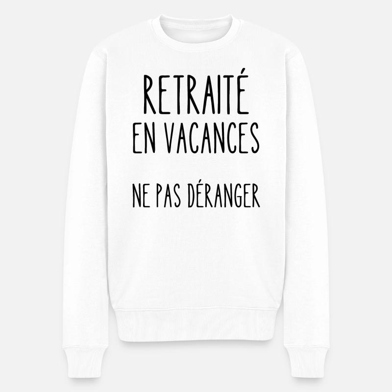retraité en vacances - Pull Premium bio Homme - blanc