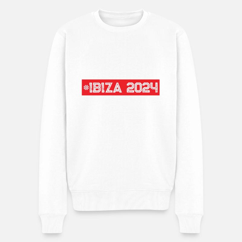 Ibiza 2024 - Männer Premium Bio Pullover - Weiß