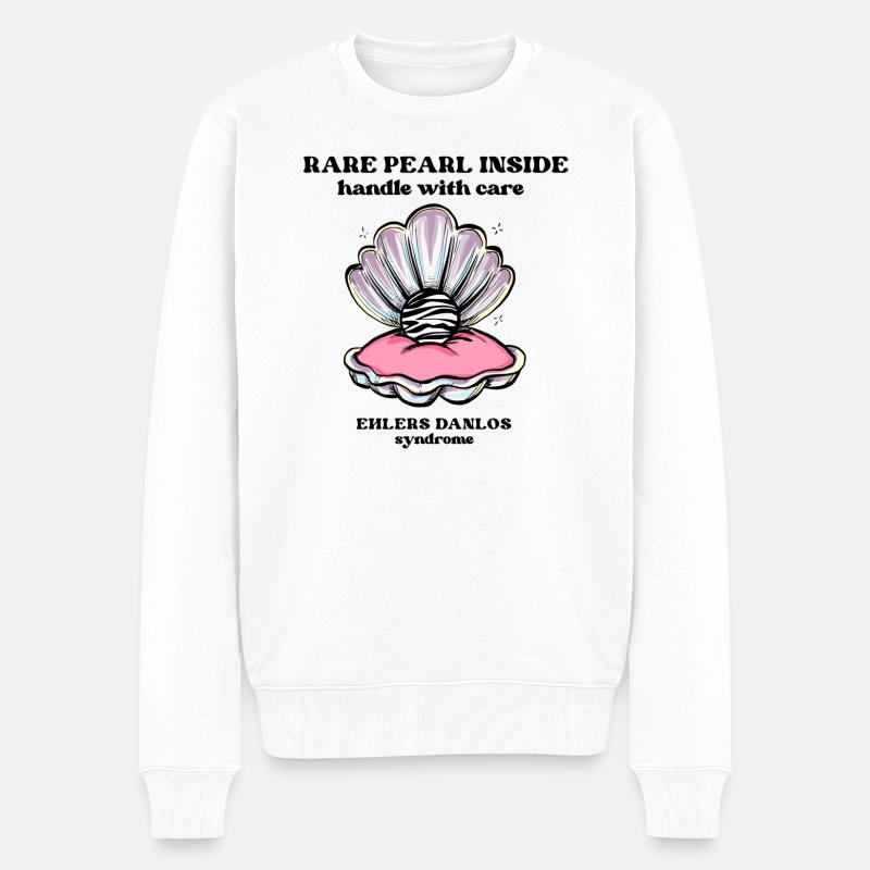 Wir sind seltene Perle! EDS ZEBRA STARK - Männer Premium Bio Pullover - Weiß