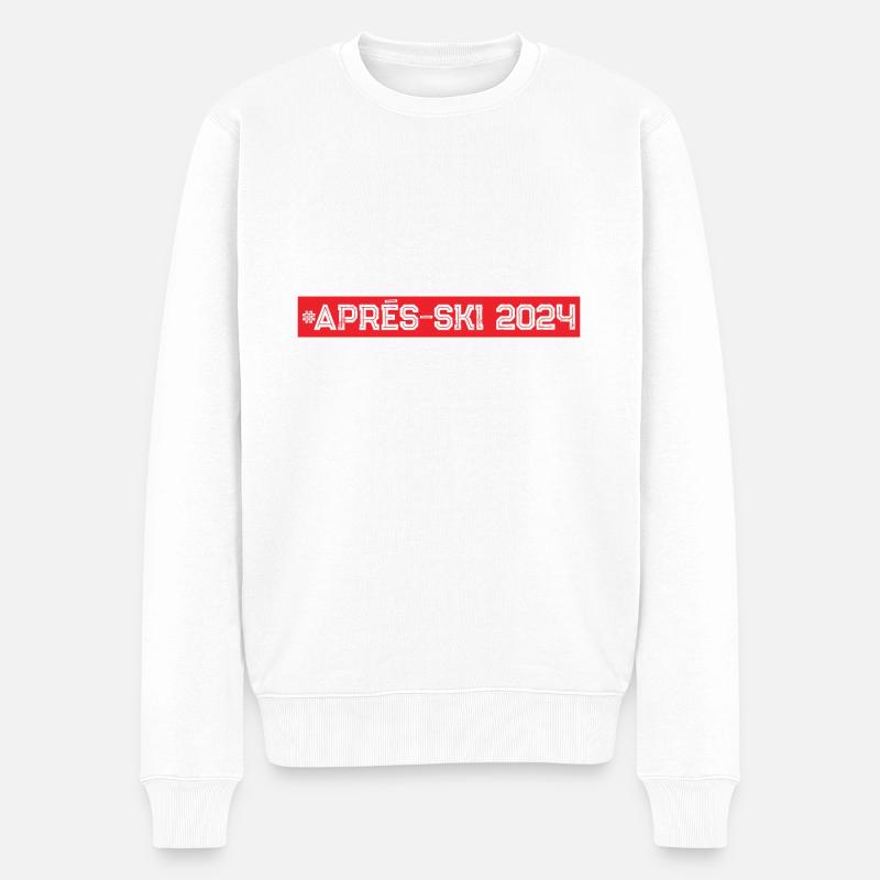 Apres Ski 2024 - Männer Premium Bio Pullover - Weiß