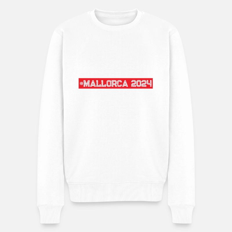 Mallorca 2024 - Männer Premium Bio Pullover - Weiß
