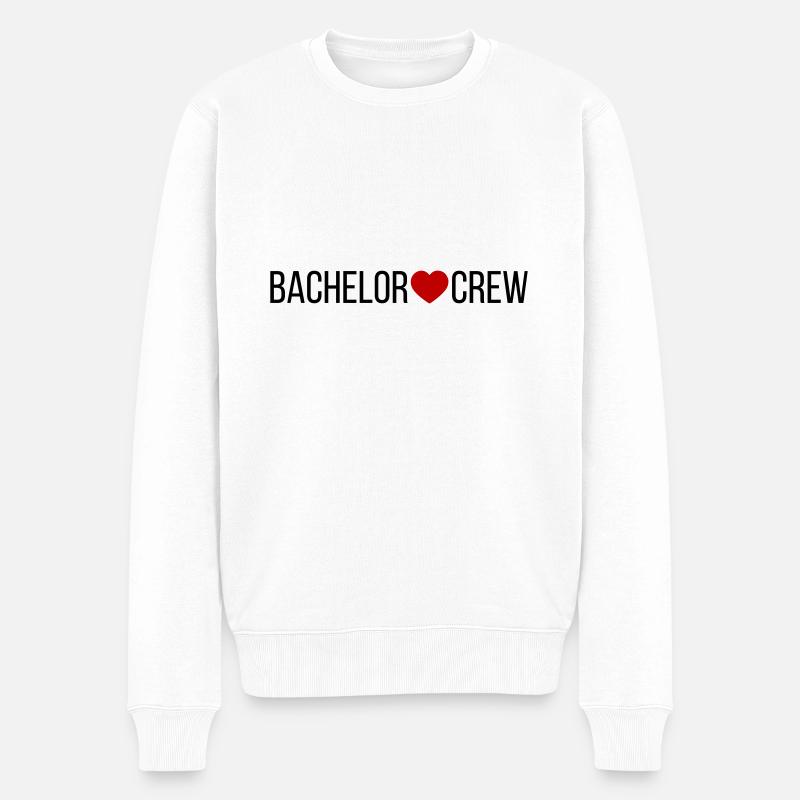 Bachelor Crew Cœur - Pull Premium bio Homme - blanc