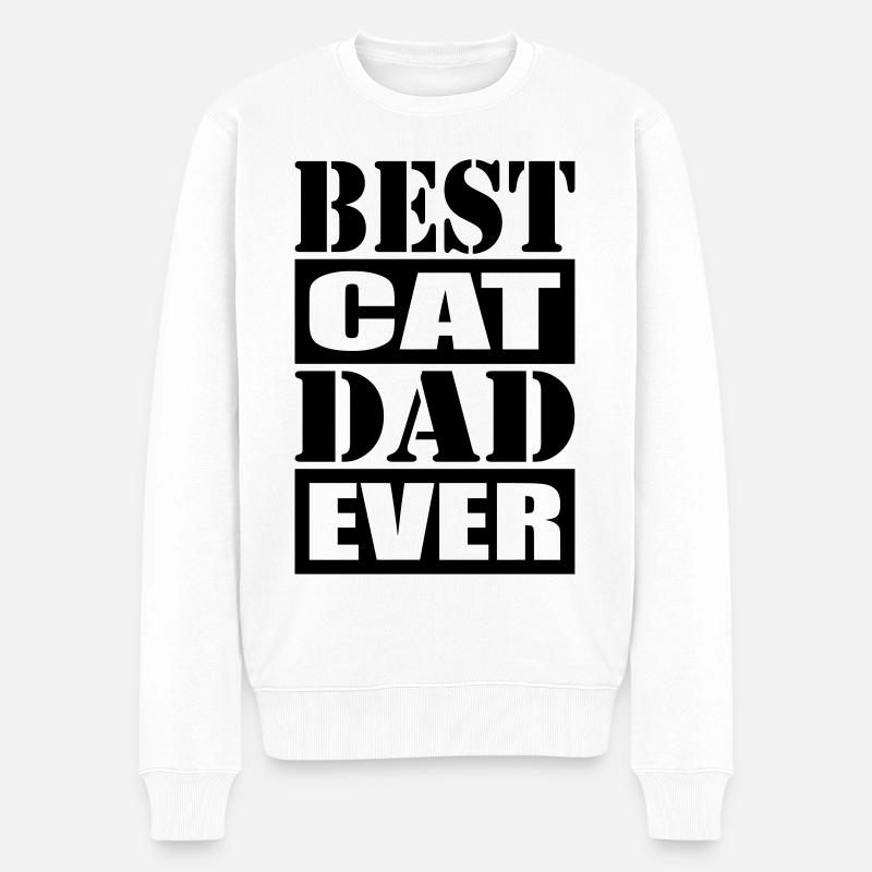 Meilleur Cat Papa Ever - Pull Premium bio Homme - blanc