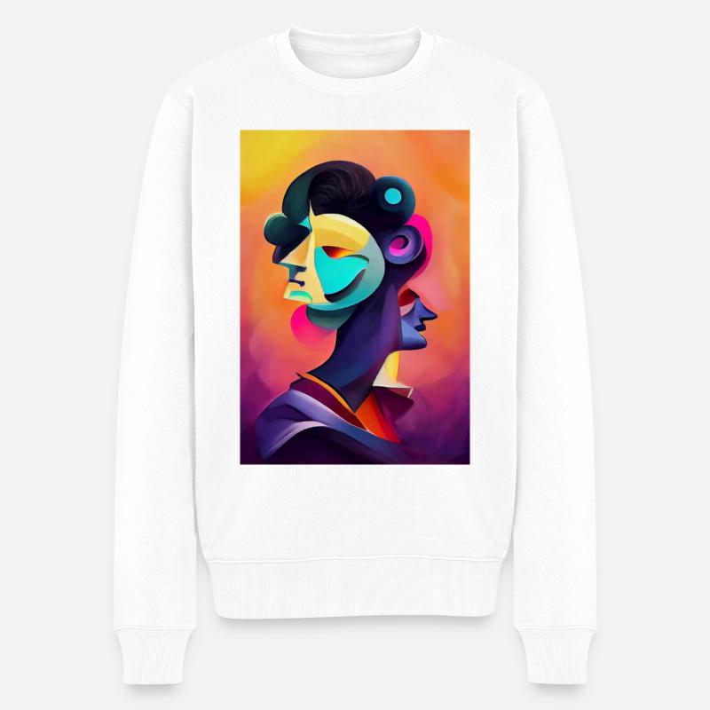 Maskenball in Venedig - Männer Premium Bio Pullover - Weiß