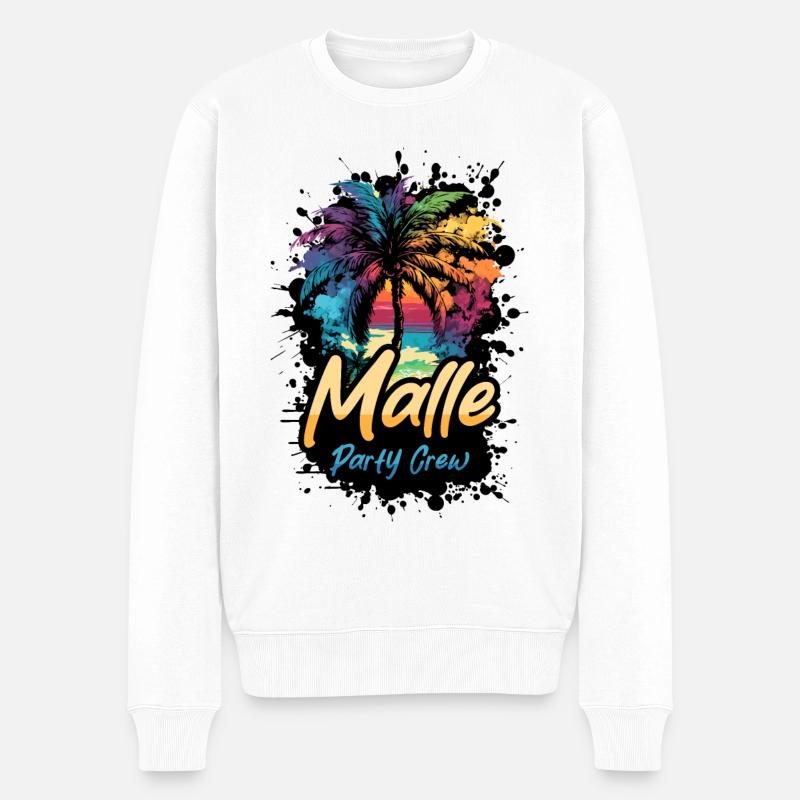 Vacances de Malle Party Crew - Pull Premium bio Homme - blanc
