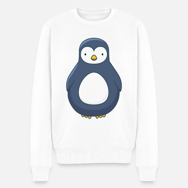 Pingouin mignon - Pull Premium bio Homme - blanc