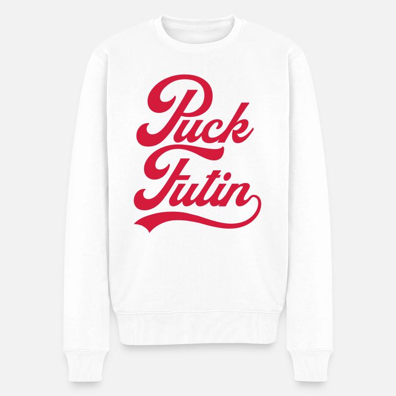 Conception du logo Puck Futin - Pull Premium bio Homme - blanc