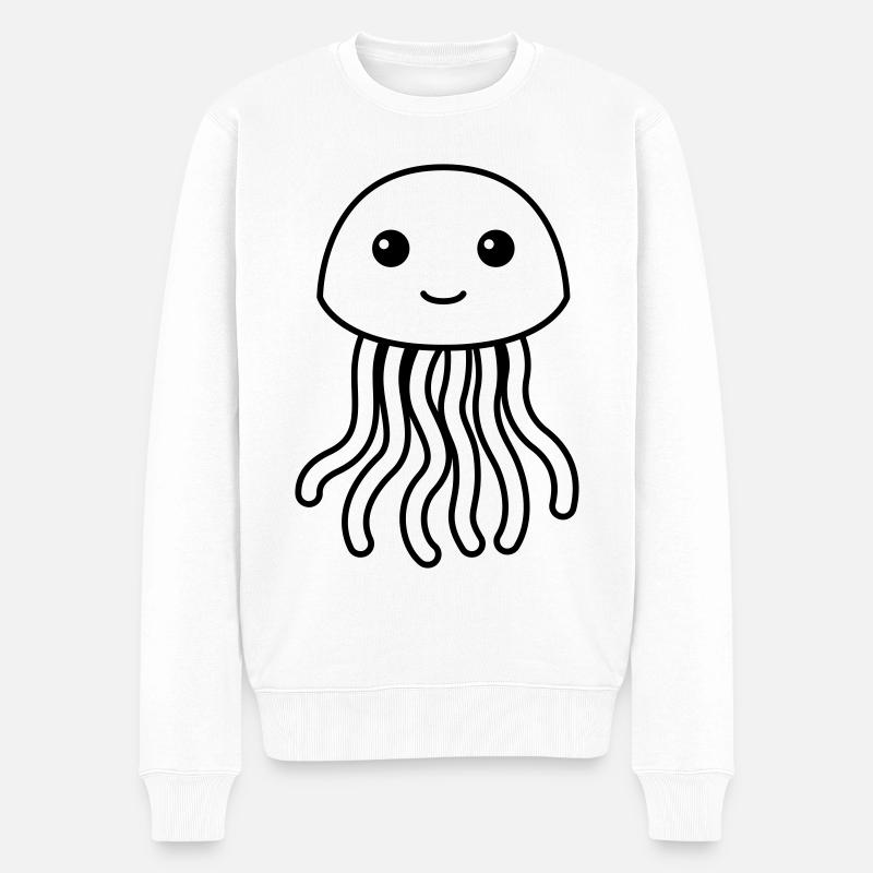 Méduse Comic Animal - Pull Premium bio Homme - blanc