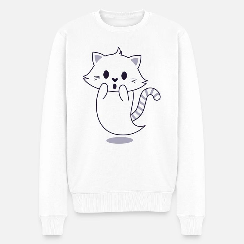 de chat - Pull Premium bio Homme - blanc