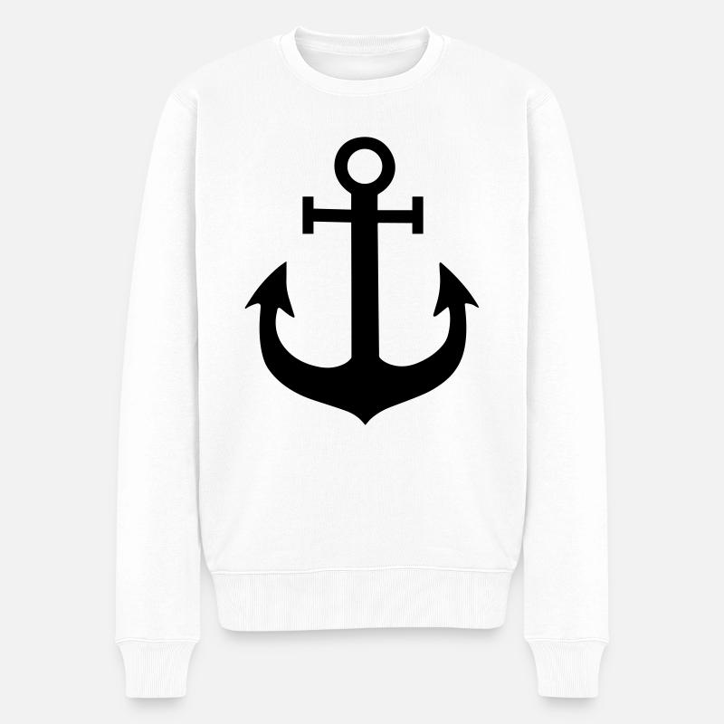 anchor - Pull Premium bio Homme - blanc