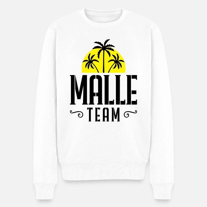 Malle Team Sun - Pull Premium bio Homme - blanc