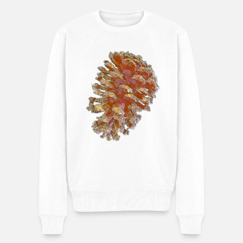 Zapfen - Männer Premium Bio Pullover - Weiß