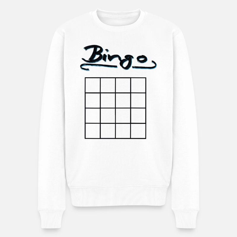Bingo Spiel - Männer Premium Bio Pullover - Weiß