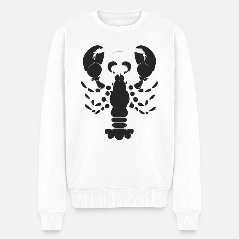Mr. Lobster - Männer Premium Bio Pullover - Weiß