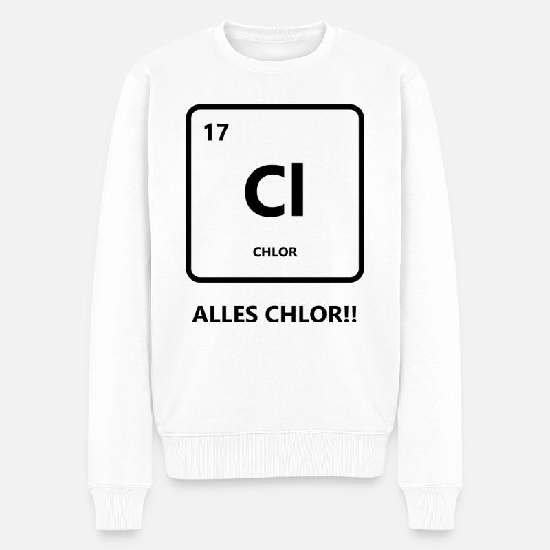 Alles Chlor oder was? - Männer Premium Bio Pullover - Weiß